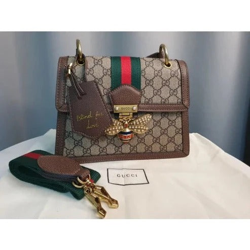 Gucci Bee Limited Edition Margaret Mini Bag Supreme Shoulder Grey And Brown Colour Bag Best Quality Bag For Women's Or Girls GC-4352-WBG