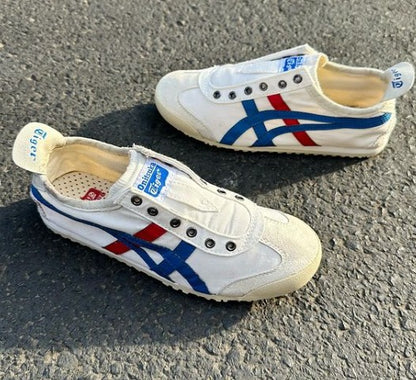 Onitsuka Tiger MEXICO White Blue Red 66 Slip-On Sneakers Casual Shoes For Man And Boys MEX0143