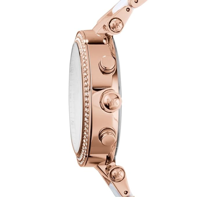 MK Parker Chronograph White Womens Watch For Girl Or Woman MK-5774