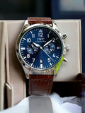 IWC Schaffhausen Chronograph Men's Watch Brown Leather Belt Blue Dial Watch for Man IWC-37706