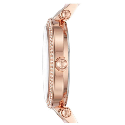 Michael Kors Parker Two-Tone Strap Chronograph Women's Watch White Dial Diamond Case MK-0129