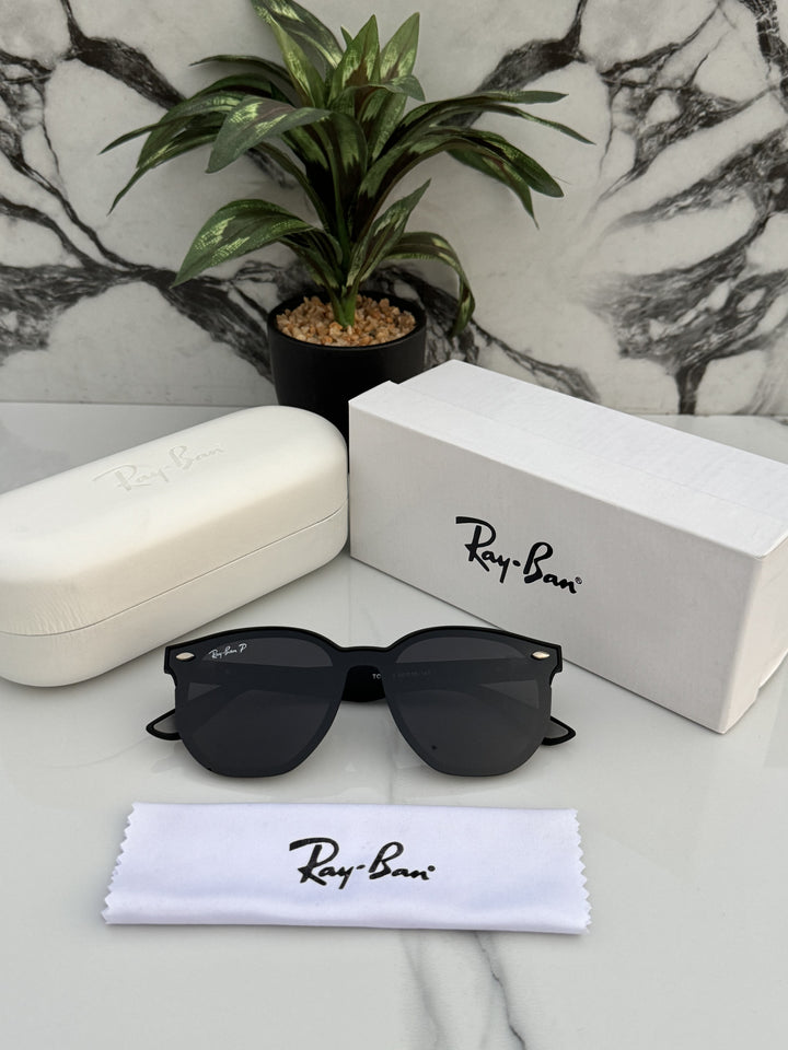 RayBan Retro Black Glass And Black Frame Sunglasses Unisex Sunglass For Men's Women and Girl's -RB-4903