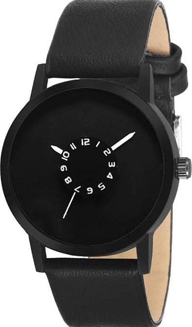 Analogue Men's Watch With Black Dial And Black Colored Strap