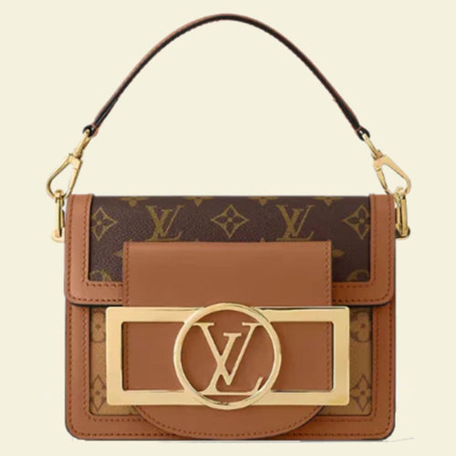 Brown And Dust Color Women's Or Girls Small Bag Along with Shoulder Chain- Stylist Daily Use Womens Bag LV-7434-WBG