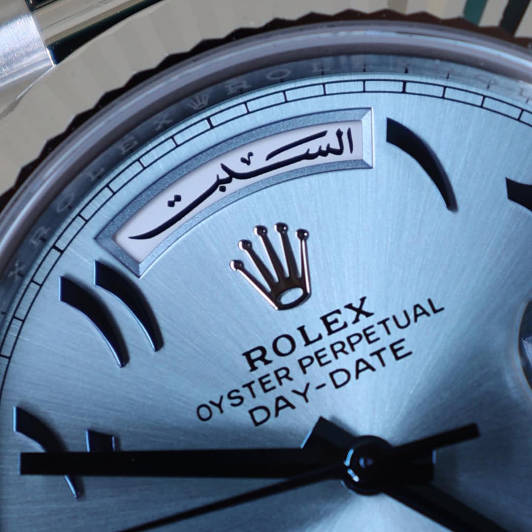 Day-Date 40 Platinum Ice Blue Arabic Dial-RLX-AB