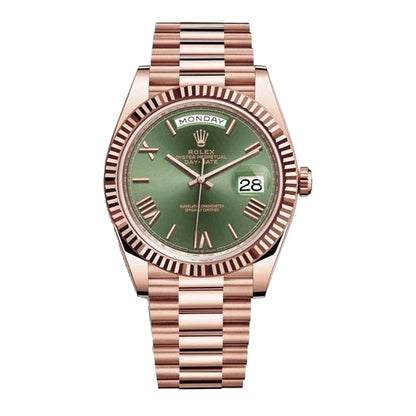 Rolex Watch Oyster Perpetual Day-Date Green Dial Metal Watch for Man RLX-OYSTER