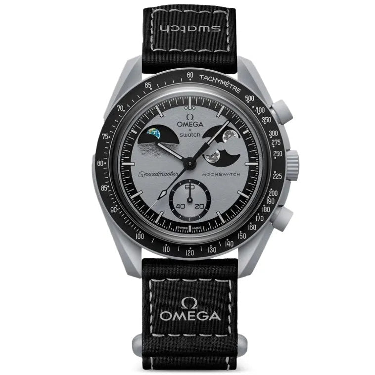 Swatch x Omega Gray Dial/Black Strap Bioceramic Moonswatch Mission to Mercury OG-1034