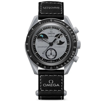 Swatch x Omega Gray Dial/Black Strap Bioceramic Moonswatch Mission to Mercury OG-1034