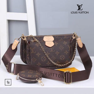 Cross Body Handbag In Stunning Brown In Checks Pattern Brown Color Women's Or Girls Bag Along with sling- Stylist Daily Use Bag LV-2872