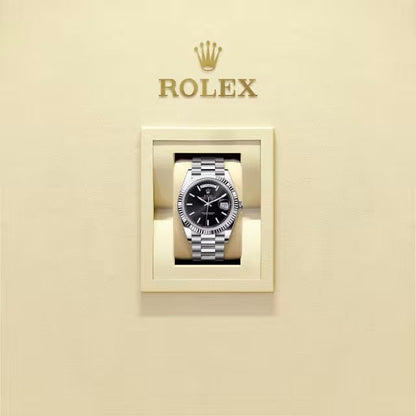 Rolex Oyster Perpetual Day-Date Black Dial Men's Watch RLX-OYST-BLK