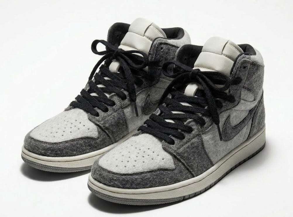 Air Jordan 1 Mid Light Smoke Grey Black White Shoes For Man And Boys 554724-092