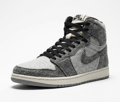 Air Jordan 1 Mid Light Smoke Grey Black White Shoes For Man And Boys 554724-092