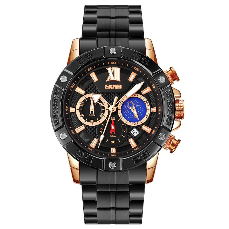 SKMEI Chronograph Black Dial Men's Watch SKMEI-9235
