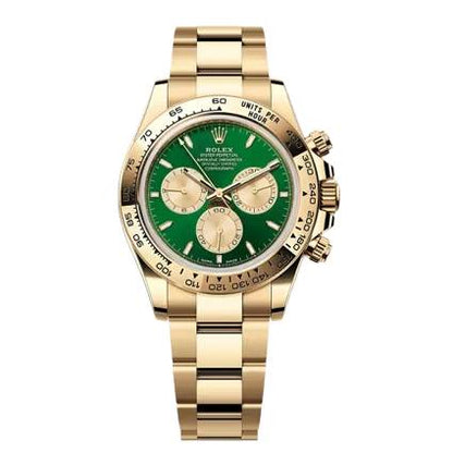 Rolex Chronograph Men's Watch With Green Dial Stainless Steel Strap RLX-9857