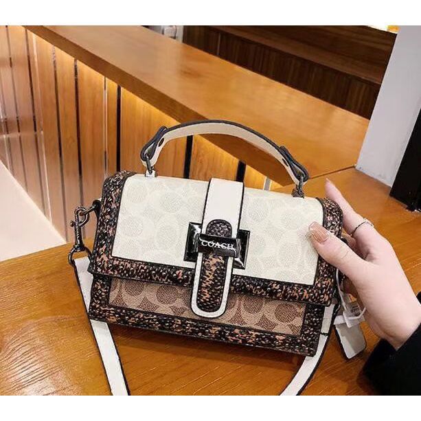 Coach New Brown Leather Stylist Daily Use Hand-Bag CO-4449-WBG