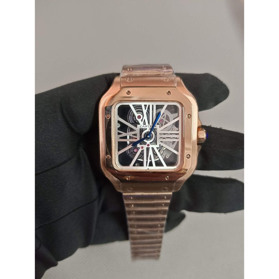 Cartier Rose-Gold Men's Watch For Man Rose-Gold Strap Crtr-Variants Best Gift For Man - CRTR-MTL-ROSEGOLD