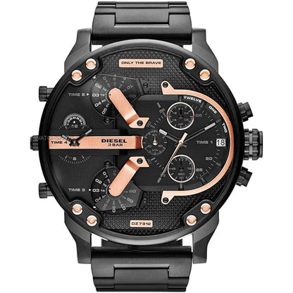 Diesel Big Daddy Multi-Function Chronograph Analog Black-RoseGold Dial Men's Watch DZ-8015