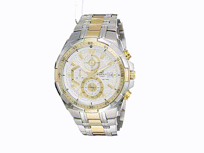 Casio Edifice Chronograph White Dial Gold Metal Men's Watch EFR 539SG 7AVUDF