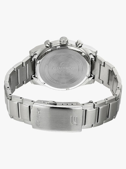 Casio Edifice Chronograph Quartz Men's Watch With Silver Strap/Blue Dial ED414