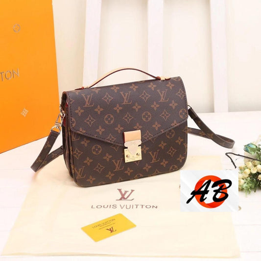 Women Sling Shoulder Bag Retro Print Small Square In Stunning Brown Color Women's Or Girls Bag Along with sling- Stylist Daily Use Bag LV-1833-WBG