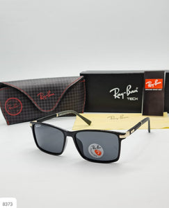 Rayban Stylish Black Glass Men's And Women's Sunglass Heavy Quality Black Color Stick RB-5486