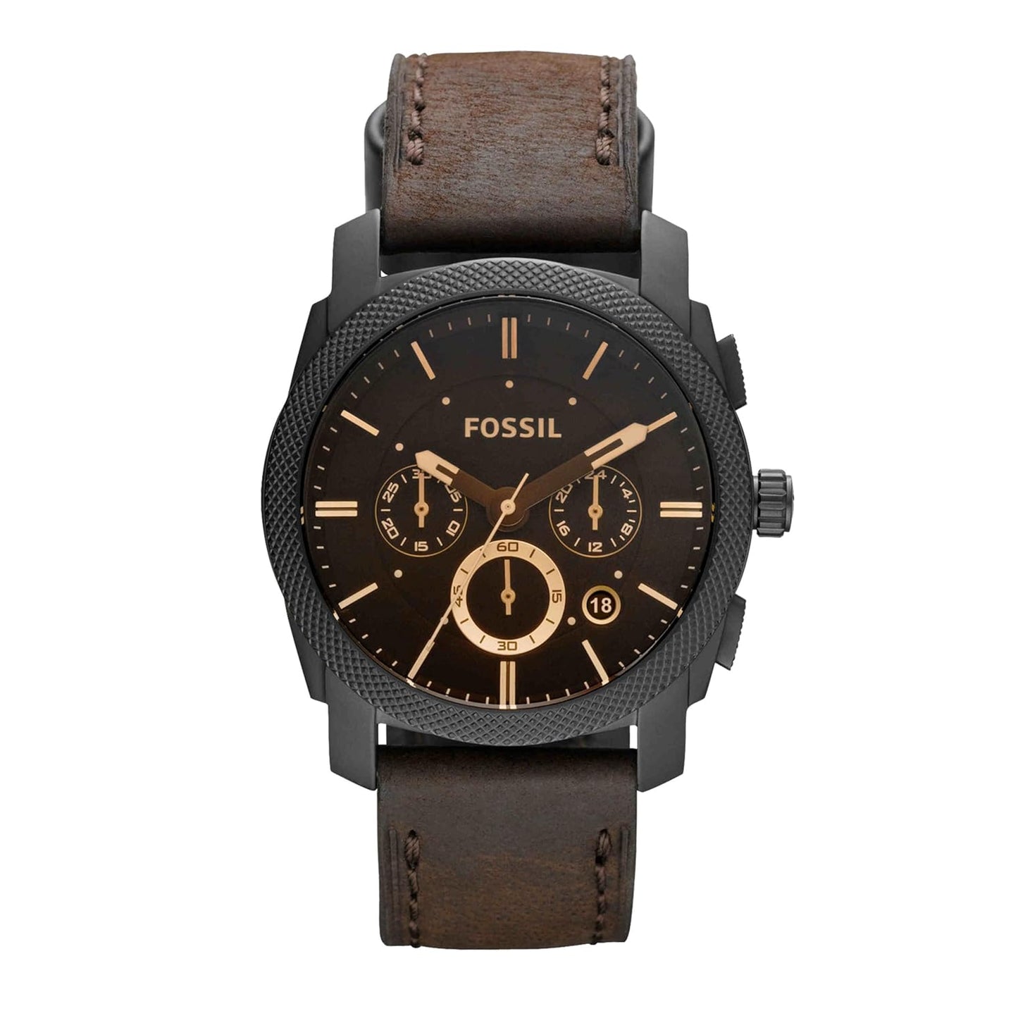 Fossil Machine Chronograph Brown Dial Men's Watch, Formal & Casual Look- FS4656 (Best Gift For Man)