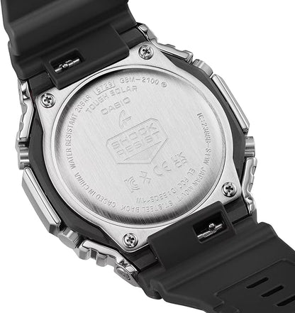 Casio G-Shock Solar Stainless Steel, Analog Digital with Green Dial/ Black Band Sport Men's Watch-GS-6446