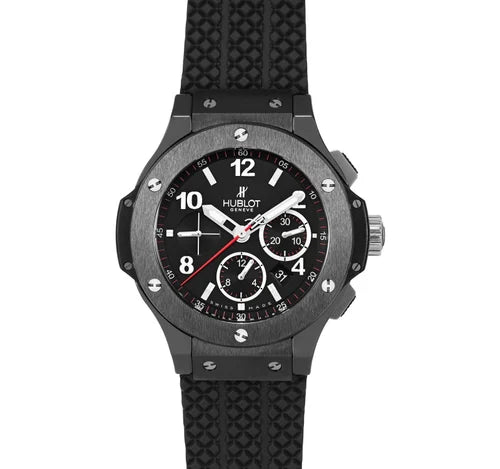 Hublot Black Dial Mens Chronograph Watch Classic Fusion Black Rubber Watch For Man HB-GR-24