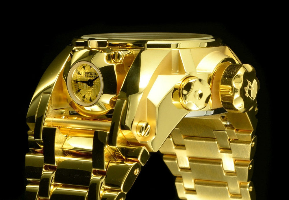 Invicta Reserve Mens 52mm Bolt Zeus Magnum Swiss Quartz Dual Movement Iridescent Men's Watch INC-GOLD