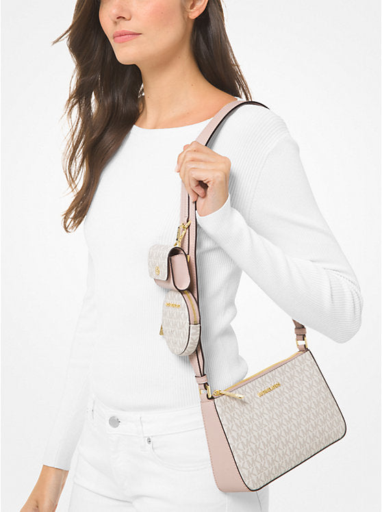 Michael Kors New Pink Printed Leather Stylist Daily Use Hand-Bag MK-4444-WBG