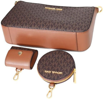 MK New Brown Multi-Pouch Leather Stylist Daily Use Hand-Bag MK-4448-WBG