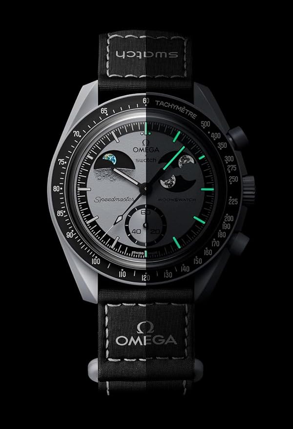 Swatch x Omega Gray Dial/Black Strap Bioceramic Moonswatch Mission to Mercury OG-1034