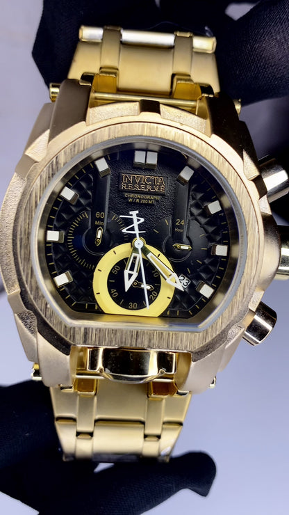 Invicta Reserve Mens 52Mm Bolt Zeus Magnum Swiss Quartz Dual Movement Iridescent Men's Watch INC-25210