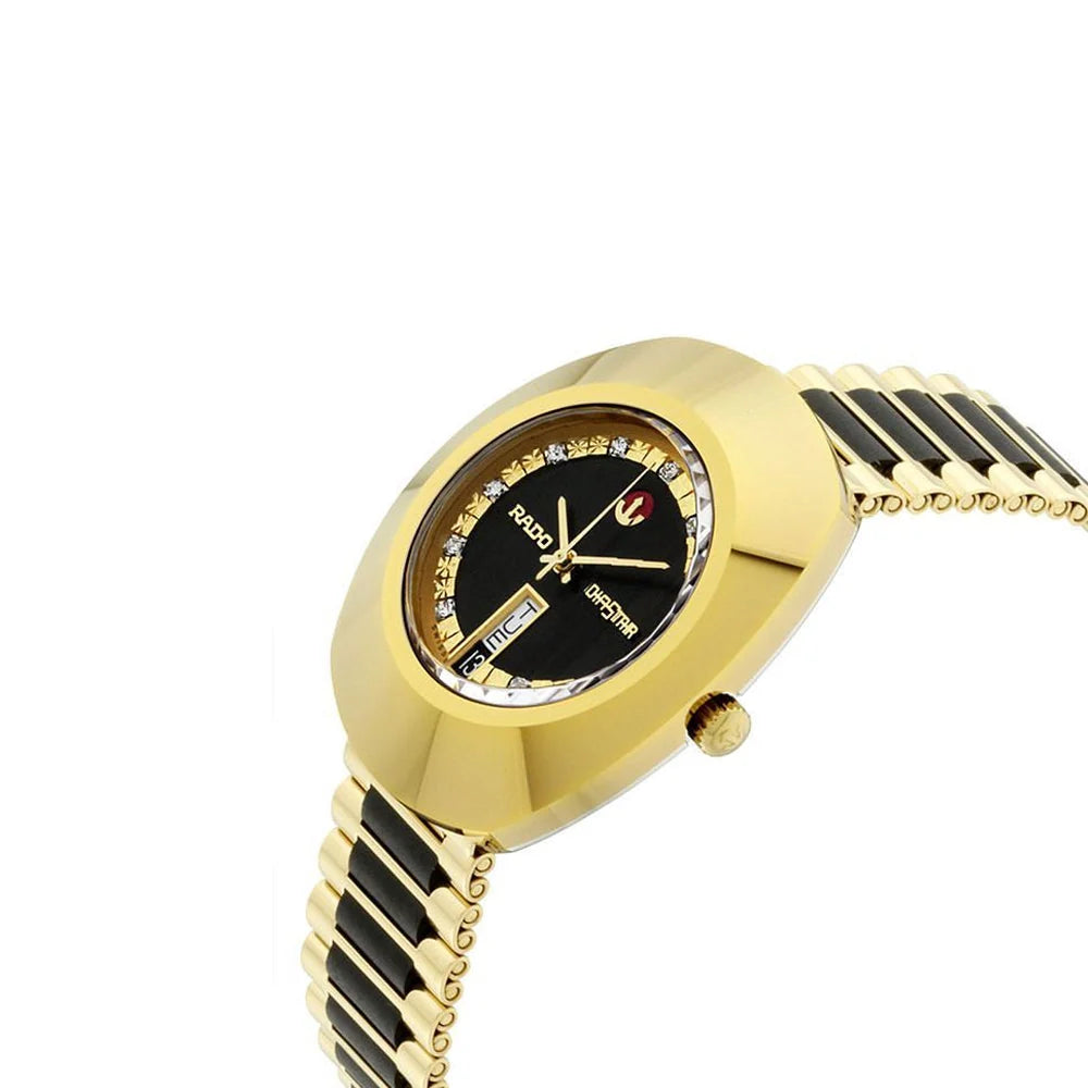 RADO Diastar Automatic Gold/Black Dial Men's Watch RD-1219