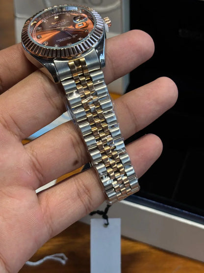 SKO-Datejust (Analog Watch) Oyster Perpetual chronograph Watch with a premium dial and bezel Men's Watch-SKO-OYS-4419