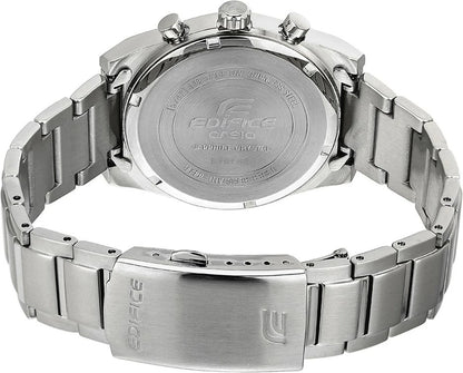 Casio Edifice Chronograph Quartz Men's Watch With Silver Strap/Green Dial ED415