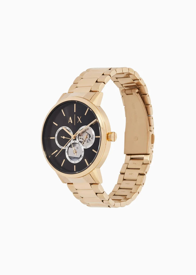 Armani Exchange Watch Black Dial Golden Color Strap Armani-Best Gift AR-6464