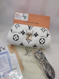 Small Size Bag Cream And Black Color Monogram Empreinte Embossed Supple Grained Cowhide Bag LV-2237-WBG