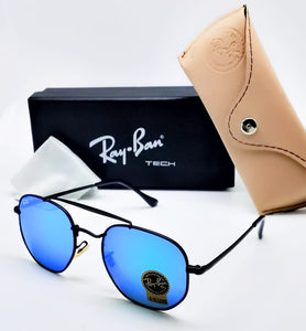 Brand New stylish Men's Sunglass Heavy Quality Blue Color Glass With black Frame RB-1115