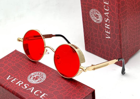 Branded Red Color Glass Men's Sunglass For Man Ver-483 Golden Color Stick Gift Sunglass