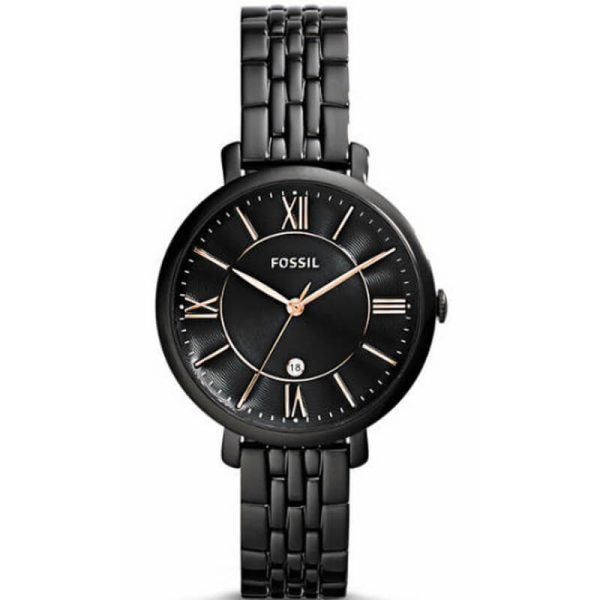 Black Strap Women's Watch For Girl Or Woman ES-830 Black Dial With - Best Gift For Women