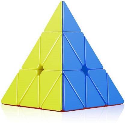 Super Smooth Sticker less Pyramid Speed Triangle Cube Magic Cube (1 Pieces)