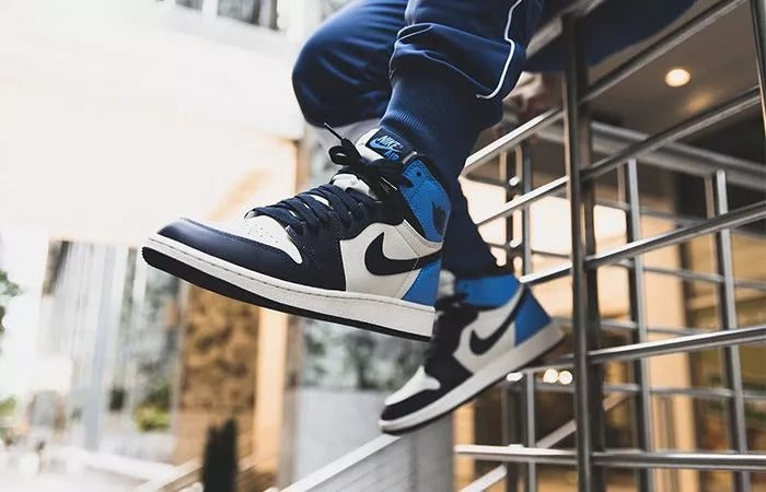 Air Jordan 1 Retro High OG Obsidian University Blue Sail Shoes For Man And Boys 555088-140