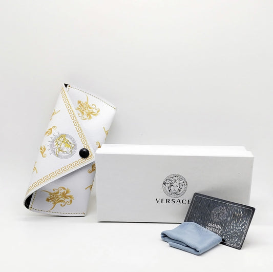 Versace Branded Original Sunglass Case With Brand Cover & Dust Cover And Hard Box For All Type of Sunglass VER-WHT-BOX