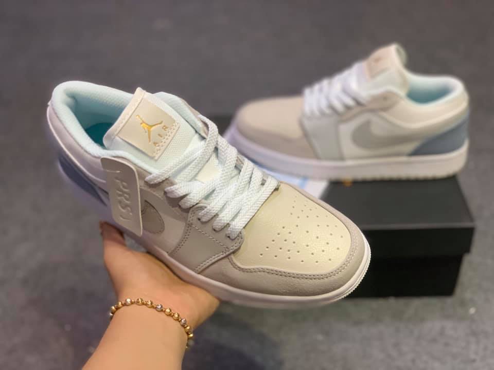 Nike Air Jordan 1 Low Shoes For Man Paris White Sky Grey Football Grey Shoes For Man Women And Boys CV3044-100
