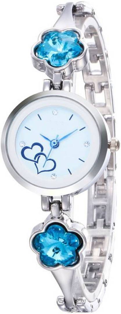 White Analog Stainless Steel Watch