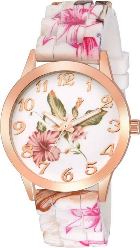 Women Rubber analog watch