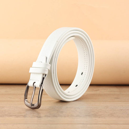 Stylish And Party Wear White Leather Belt For Women and Girls