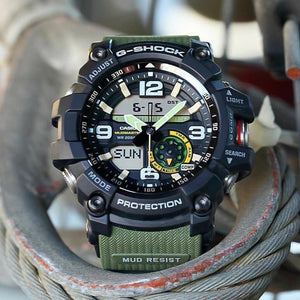 Casio G-shock Mudmaster Analog-Digital Green Black Dial Men's Watch for Man G662 Gshock Compass