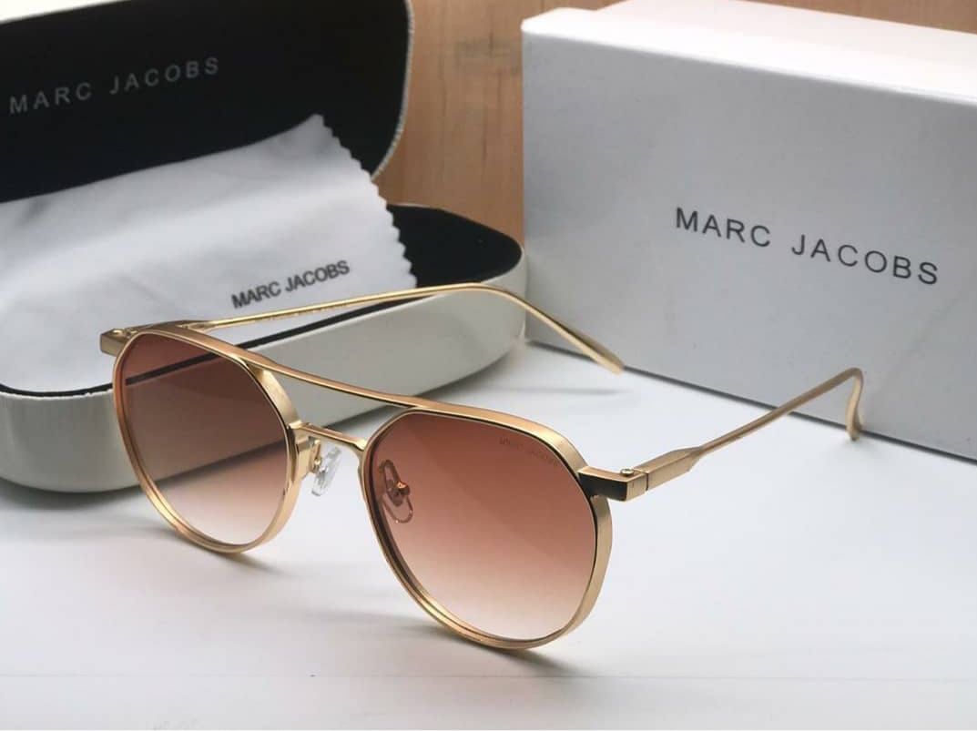 Brown Lens Sunglass Men's Women's Or Girl's Sunglass For Man MJ-09102 Circle Gold Frame Sunglasses for Men's Women's Or Girls Also- Best Stylist Sunglasses MJ-09102